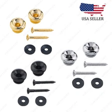 1 PAIR GUITAR STRAP BUTTONS PIN FOR Acoustic Electric Guitar Bass 3 Colors