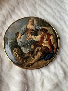 Vintage West Germany Victorian Mirror Compact