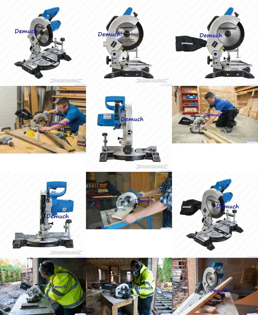 Silverline 1400w online compound mitre saw