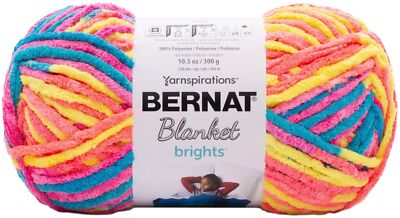 Spinrite Bernat Blanket Brights Big Ball Yarn-Neon Mix