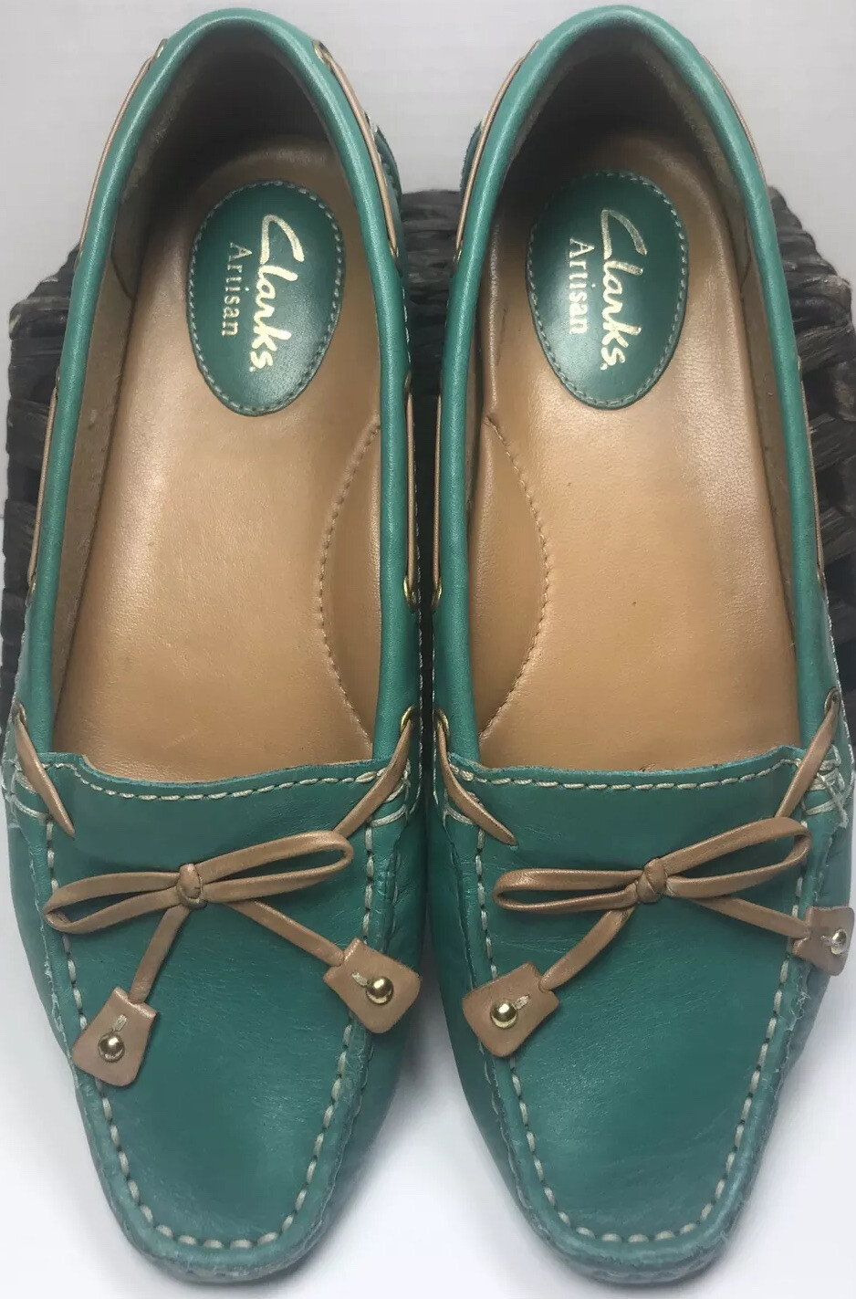 Clarks Artisan Women’s Leather Driving Loafers Size 5… Gem