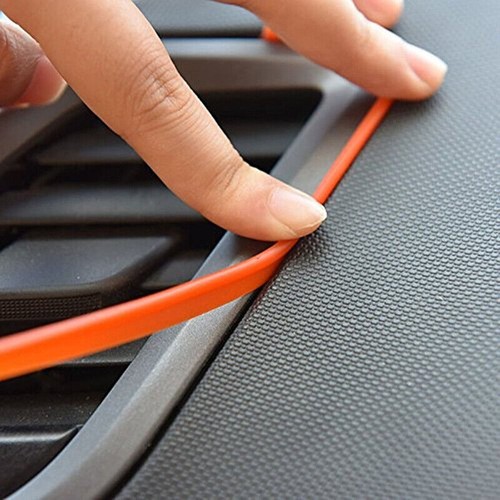 10M Orange Car Door Interior Edge Line Moulding Trim Molding Strip Auto Decor . - Picture 3 of 7