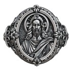 15g Jesus Christus Kreuz IHSV christliche Siegelringe 925 MASSIV STERLINGSILBER
