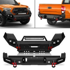 Pickup Front /Rear Bumper With Sensor Holes For 2016-2023 Toyota Tacoma 3rd Gen