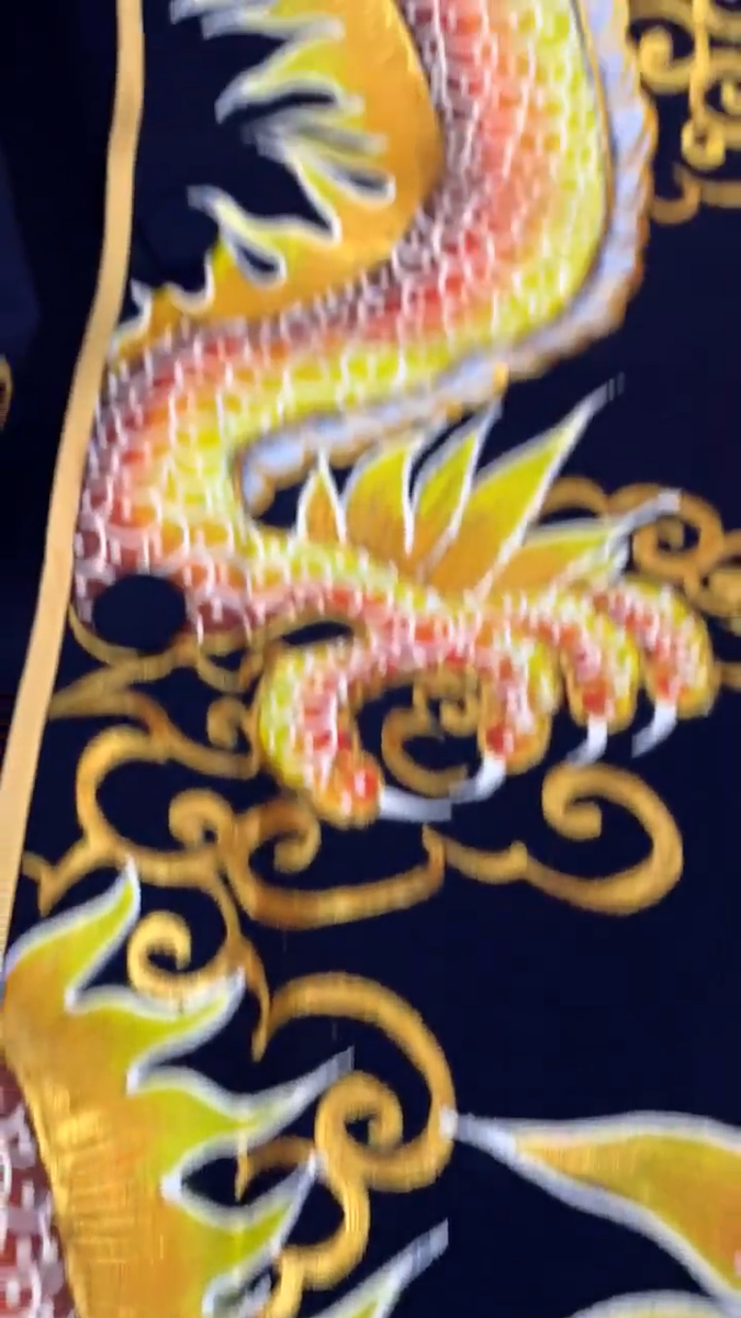 Navy Blue Ao Dai Nam, Ao Dai Chu Re, Vietnamese Traditional