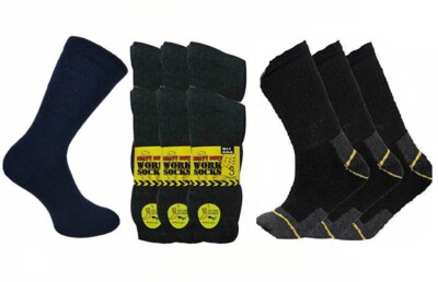 Herren Arbeitsstiefel Socken gepolstert verstärkte Ferse Zehenbauer Klempner Größe 6-11