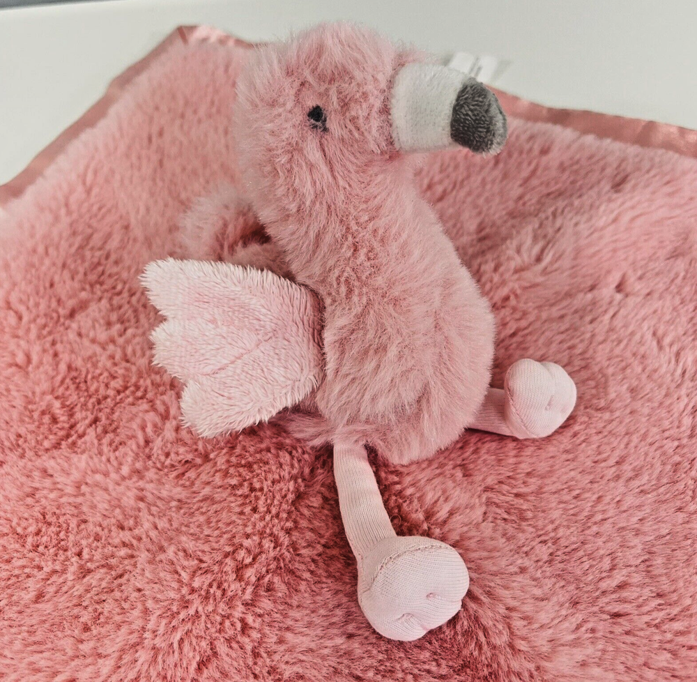 Pink Flamingo Lovey Fleece Security Blanket by Cloud Island Soft No Rattle