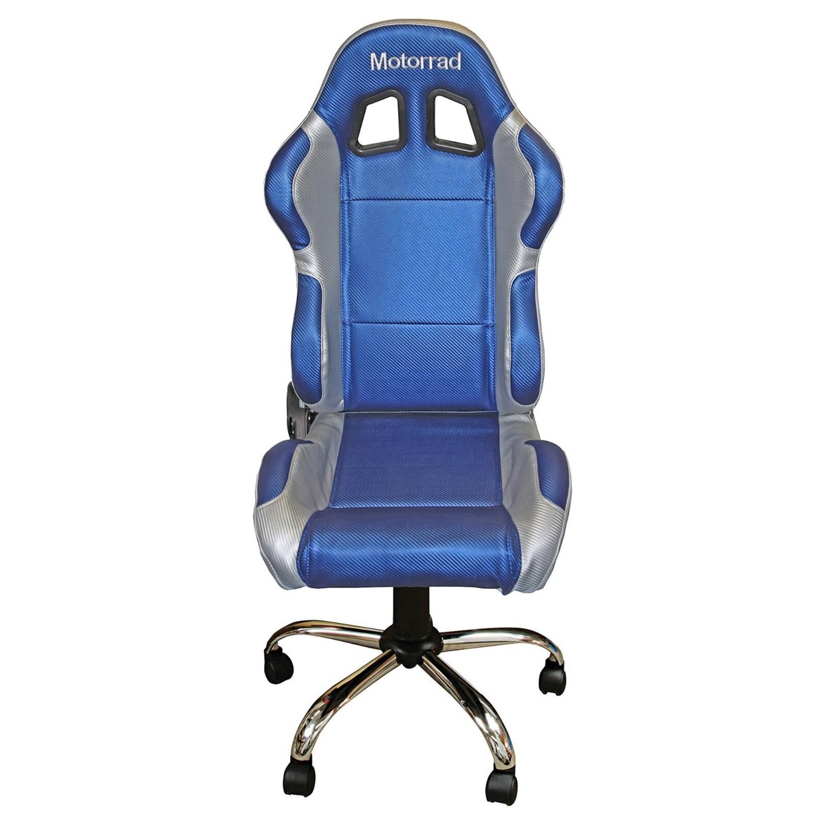 Motorrad Blue Silver Paddock Chair Ex-Team Chair Factory