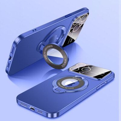 Magnet Magsafe Hülle für iPhone 17 Pro Max 16 15 14 13 Bumper Matt Ständer Cover