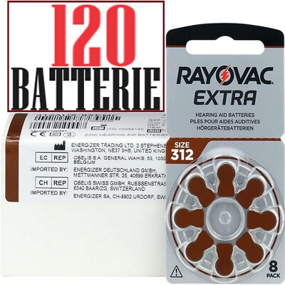 Batterie Zinco Aria 1.45v 60 Batterie PowerOne 312 (PR41) Per Apparecchi Acustici - Zinco-Aria 1.45V, 180mAh, Colore Marrone Batterie Zinco Aria 1.45V Per Protesi - Foto 2