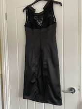star by julian mcdonald size 10 Lace & Bead Detail Pencil cocktail black dress  