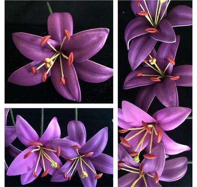 Hawaiian Foam Lily Flower Pinup Wedding Hair Pick Prom Luau Party