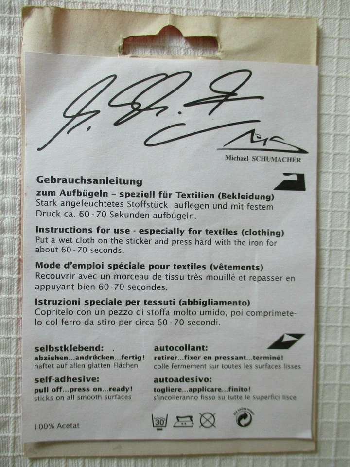 Michael Schumacher Collection Bügel Bilder 18 Stück in OVP sehr Selten - Bild 2 von 4