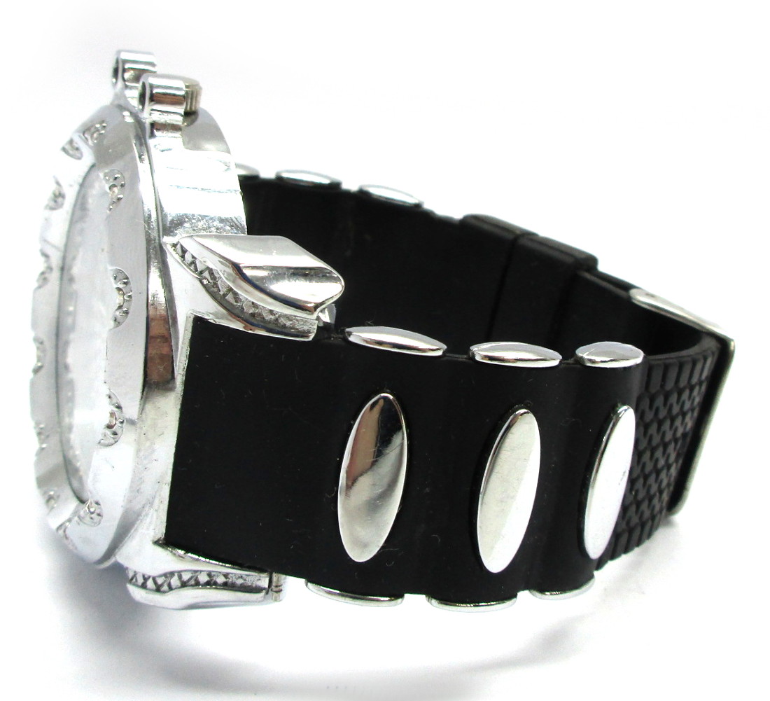 Montre-bracelet Techno King Techno Pave 7572 - Acier Inoxydable, 26 Mm, Quartz, Occasion En Très Bon état