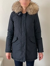 Woolrich Women Luxury Artic Parka With Removable Fur Navy Blue