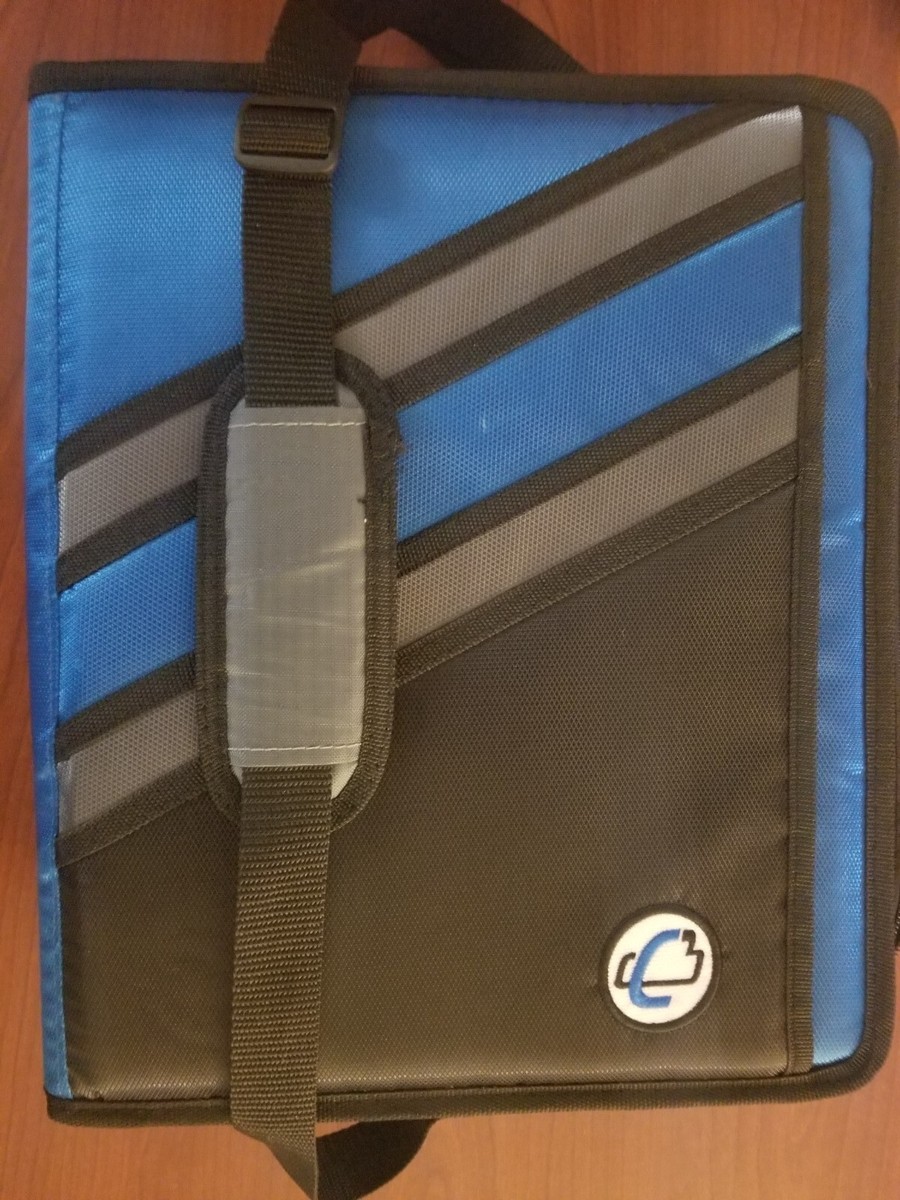 BORLAND C++ ケース付き Case-it Z-Binder Two-in-One 1.5-Inch D-Ring Zipper Binders Blue Z
