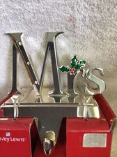 MRS STOCKING HANGER SIVER WITH CRYSTALS FROM SWAROVSKI NIB 