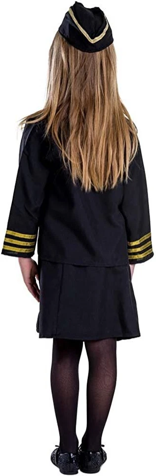 Fantasia de comissária de bordo para meninas - Conjunto de fantasia de aeromoça da Dress America - Imagem 4 de 4