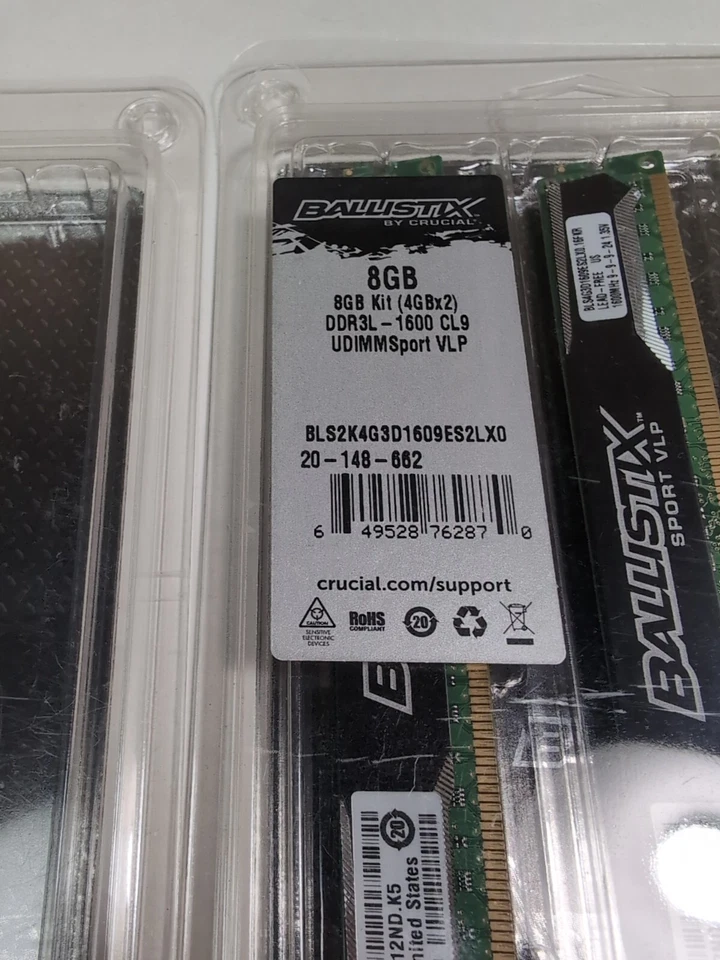 BALLISTIX SPORT VLP 16GB 4GBx4 1600MHZ  - Image 2 of 2