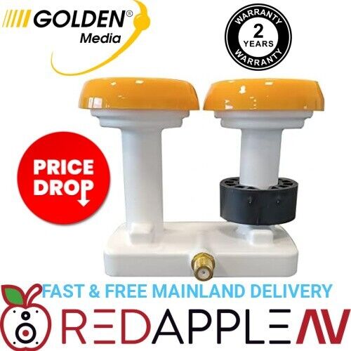 Golden Media 0.1dB Single 6 Degree Monoblock LNB Astra 1 / Hotbird FREE Postage - Afbeelding 1 van 5