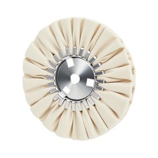 QZATTCAEN 8" White Airway Buffing Wheel,5/8'' Arbor Hole,16 16plys, Fine 1pc