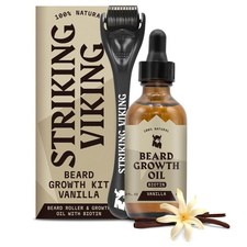 Striking Viking Beard Growth Oil 2 fl oz, Pack of 1, Vanilla Thickening Bea...