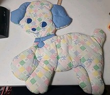 Vintage Baby Wall Hanging Dog- Pastel Colors