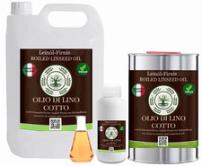 Olio di Lino tripla cottura cotto puro protettivo per Legno NATURAL OIL VEGAN