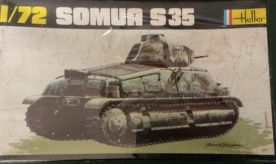 MAQUETTE 1/72  HELLER SOMUA S 35 CHAR BLINDE  MILITAIRE