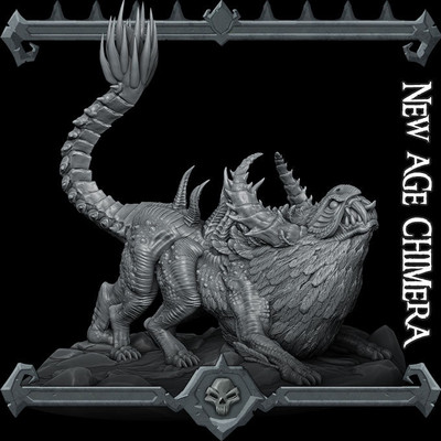 NEW AGE CHIMERA - Aberration Resin 3D Printed Fantasy Miniature D&D Tabletop RPG