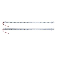 2x 50CM 12V 36 LED 5630 SMD Hard Strip Light Aluminum With End White S9C96743
