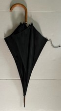 Antique Paragon Fox Brooks Brothers Black Umbrella 9 ct. Gold Collar Wood Handle