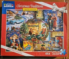 White Mountain Christmas Traditions 1000 Pc Jigsaw Puzzle Complete
