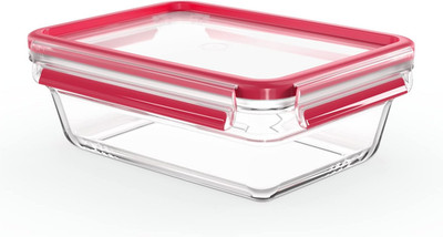 EMSA Clip & Close Glas Frischhaltedose, Rechteckig, 1,3 L, 100 Prozent Dicht, Ru