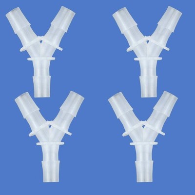 Quickun 1/2'' Hose Barb Fitting Equal Barbed Y Shaped 3 1/2''(4Pcs), Pack Of 4 