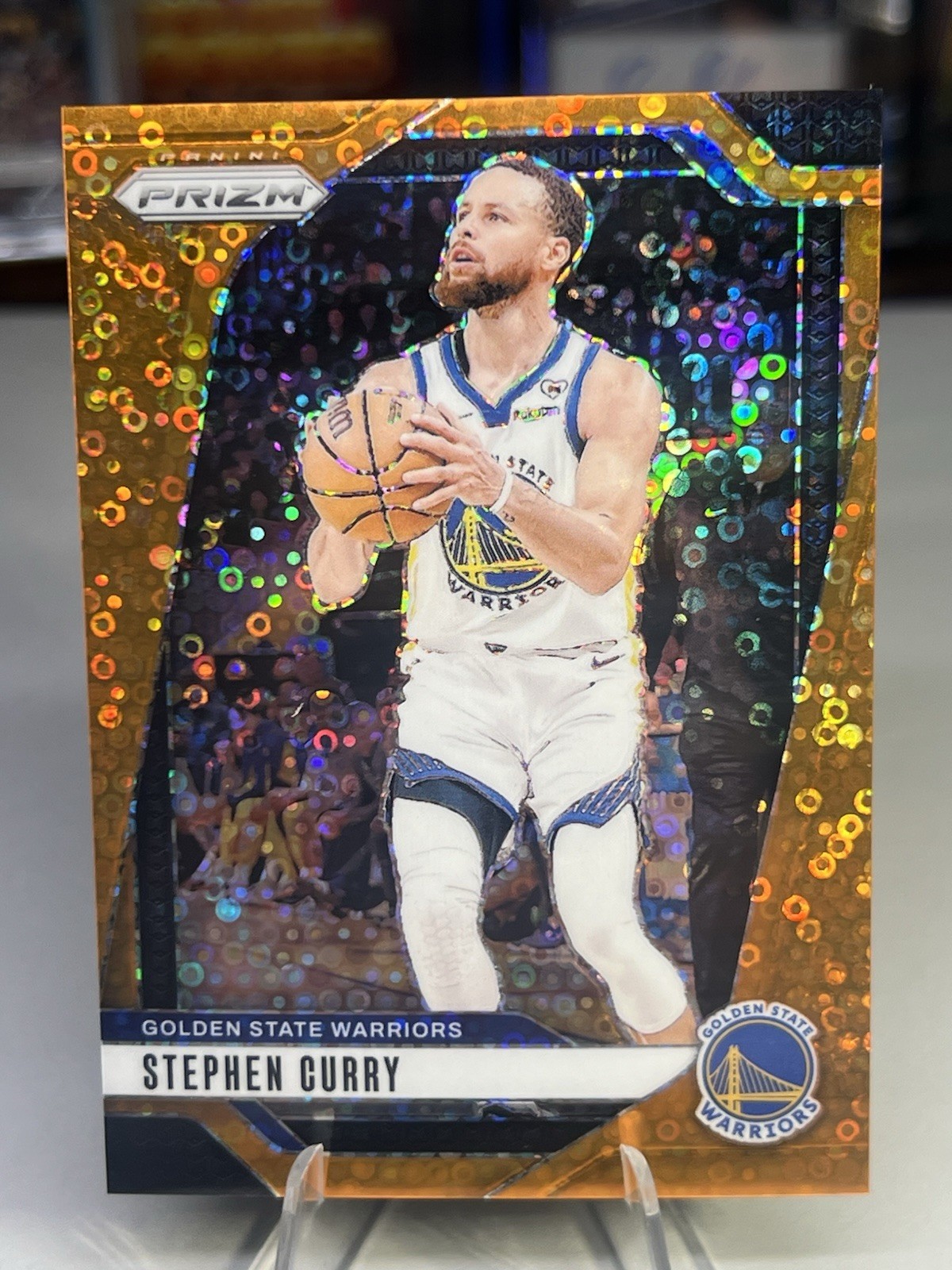 Stephen Curry 2024-25 Panini Prizm Fast Break Orange Disco Prizm /125 #134