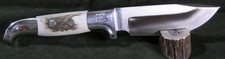 RUANA BONNER MT KNIFE 6 BD 4" DROP POINT BLADE SKINNER KNIFE WITH SHEATH NEW