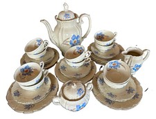 Cambridge Ivory Kaffeeservice wei&szlig;/blau gebl&uuml;mt 738