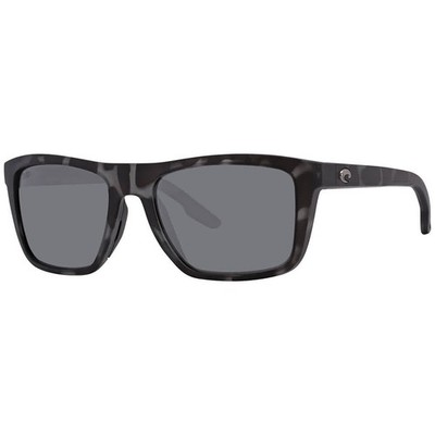 Costa Del Mar Mainsail Grey Silver Mirror Polarized Glass Square Men's