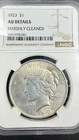 1923 peace silver dollar NGC AU DETAILS Cleaned