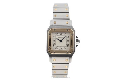 Cartier Santos Galbee Lady Stahl / Gold Saphirglas Ref. W20012C4 - Bild 1 von 4