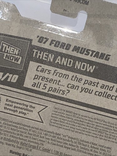 2023 Hot Wheels THEN AND NOW 4/10 '07 Ford Mustang 205/250 Brand New Sealed - Picture 6 of 6