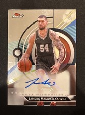 2023-24 Topps Finest Sandro Mamukelashvili Finest Autograph Card #FA-SM Raptors