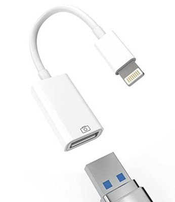 Lightning Male to USB Female Adapter OTG Data Sync Cable Lightning to USB 1Pack