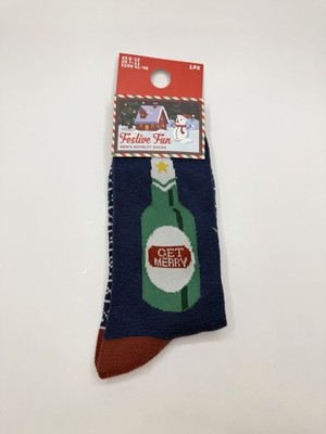 Festive Fun Get Merry Men s Novelty Socks 8-12