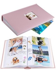 Photo Album 4x6 Hold 402 Photos with Memo Slip-in Pockets Photo Book, Linen C...