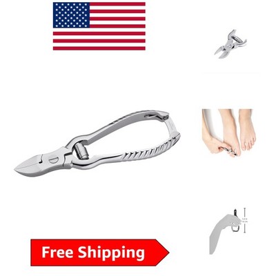 Ergonomic Stainless Steel Toenail Nipper - Precision Clipping for Thick Nails