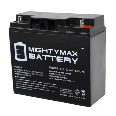 ML18-12 - 12-Volt 18AH New SLA AGM Battery for Yardworks Electric Lawn Mower