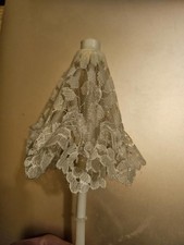 VINTAGE DOLL UMBRELLA with curved HANDLE COTTON SEE PHOTOS