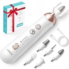 Professional Manicure Pedicure Kit: 5 in 1 Electric Nail File Set Toenail Grinde